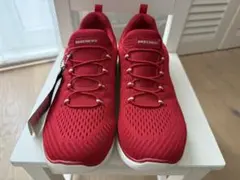 未使用 Skechers 赤 メッシュ スニーカー24.5
