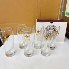 未使用　サッポロ　ビールグラス　6個入り　ロゴ