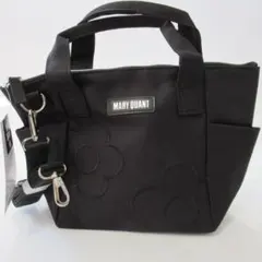 マリークワント新品ブラック デイジー刺繍トートバッグ / 保冷 バッグ 2/2