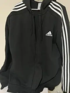 adidas アディダス　フルジップパーカー　黒 XL