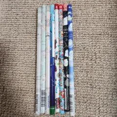 キャラクター柄 2B鉛筆 6本　赤、青鉛筆セット