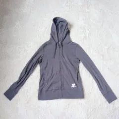 UNIQLO ソフトタッチコットン フルジップ パーカー グレー M【C120】