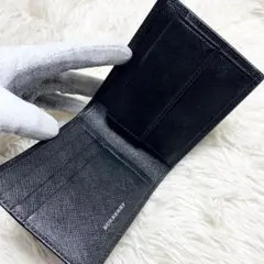 【美品】 バーバリー 折財布 ブラック ノバチェック