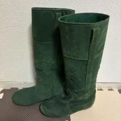 ロングブーツ　グリーン