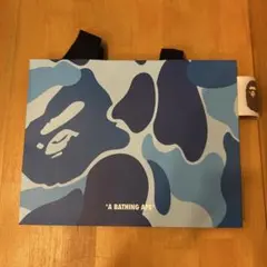 A BATHING APE エイプ ショッパー 紙袋 カモ柄 迷彩 青 小 - メルカリ