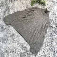 riche.【M】グレー タートルネック フレア スリーブ ニット セーター