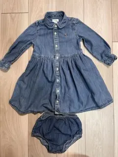 ラルフローレン RALPH LAUREN デニム ワンピース　キッズ24M