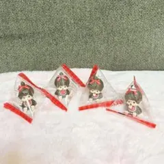 【新品】モンチッチちゃん インテリアミニフィギュア 2種 リボン付き セリア