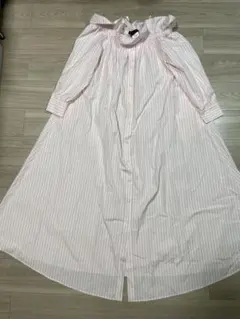 マリナリナルディ 新品 ロングシャツワンピース ストライプピンク 50 2026年最新】MARINA RINALDI 柄：ストライプ レディース 長袖・七分袖