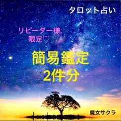 リピーター様限定！タロット占い　簡易鑑定2件分