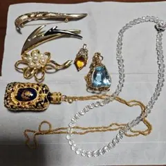 ヴィンテージ　ブローチ　トップ　ネックレス