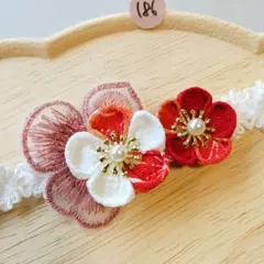 186【匿名発送】 ベビーヘアバンド　髪飾り　初節句　お食い初め　雛祭り