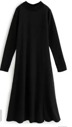 GRLスリット裏起毛スウェットフレアワンピース M新品