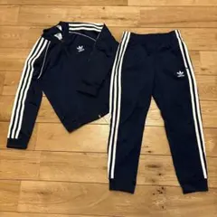 キッズ adidas ジャージ上下セット 130 ネイビー