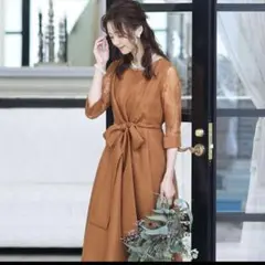 POUR VOUS パーティードレス テラコッタ Lサイズ 結婚式お呼ばれドレスのサムネイル