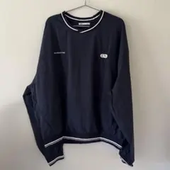 【極美品】ZARAゴルフ　クルーネックプルオーバー長袖　黒　M LUXE/R（ラグジュ） 【セットアップ対応】 ゴルフウェア メンズ プル