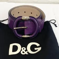 DOLCE&GABBANA ドルガバ　ベルト　パープル　紫　D＆Gのサムネイル
