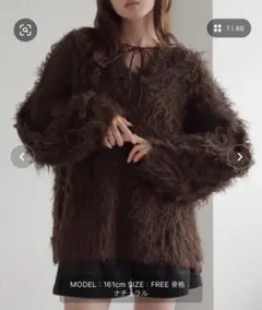 raffime　前後２WAYフロントリボンシャギーニット