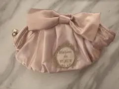 Maison de FLEUR リボン付きポーチ ピンク