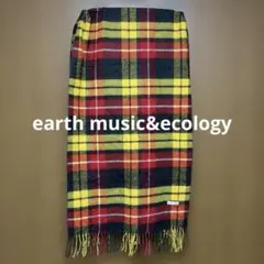 earth music&ecology チェックマフラー