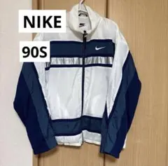 希少Nikeナイロンジャケット Lサイズ ネイビー/ホワイト 90S