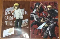 進撃の巨人　クリアファイル　エレン　アルミン　ミカサ