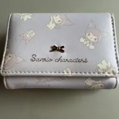 サンリオキャラクターズ クロミ 三つ折り財布 ミニ財布 パープル リボン