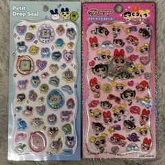 【新品未開封】【正規品】プチドロップステッカー　パワパフ　たまごっち　2点セット