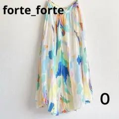 forte_forte コットンシルクフレアスカート 0 総柄 シルク混のサムネイル