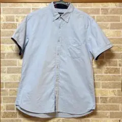 BLACK LABEL CRESTBRIDGE 半袖シャツ　L 無地　水色のサムネイル