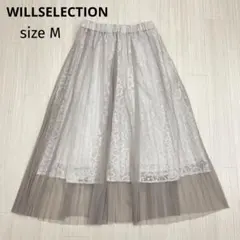 ◆ WILLSELECTION チュール プリーツ レース スカート Mのサムネイル