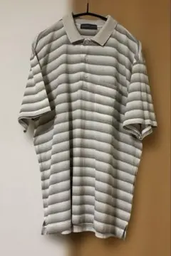 【美品】　紳士　半袖ポロシャツ　ベージュ系