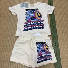キャプテン・アメリカ Tシャツとショートパンツセット 100/105