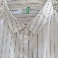 美品！BENETTON ストライプ長袖シャツ