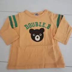 ミキハウスDOUBLE.B　長袖Tシャツ　80　ロンT　Bくん　70