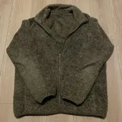 ユニクロ ファーリー フリース フルジップ ジャケット 長袖 ブラウン L