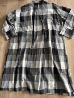 極美品チェック柄 長袖チュニック Fサイズ