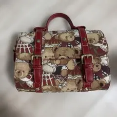 クマ柄ショルダーバッグ 高円寺　ヴィンテージ　古着