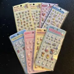 ぷくぷくシール ミッフィー トムとジェリー スヌーピー 8枚セット