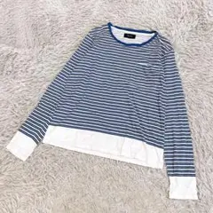 TOMORROWLANDトゥモローランド　BLUE WORK ボーダーカットソー