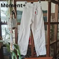 moment-+　ホワイト ストレートデニム　ゴムウエストで楽ちんＳのサムネイル