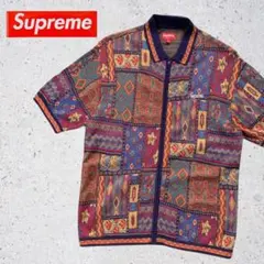 Supreme 20SS Patchwork Knit Zip Up Polo - メルカリ