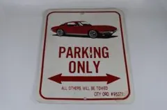 値下げ!Corvette用 PARKING ONLYプレート(C2イラスト)