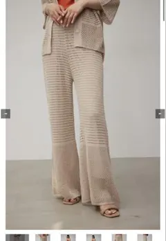 AZUL by moussyメッシュニット切替デザインパンツ　Sサイズ