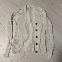DRESSTERIOR リブニット カーディガン ホワイトのサムネイル