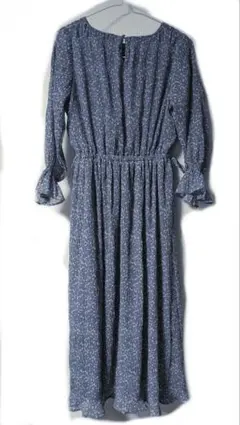 【新品】花柄ネイビーブルーロングワンピース honeys glacier