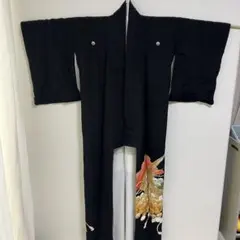 黒留袖 比翼仕立て 五つ紋 揚羽蝶 鳳凰 檜扇 松竹梅 刺繍 結婚式 フォーマル