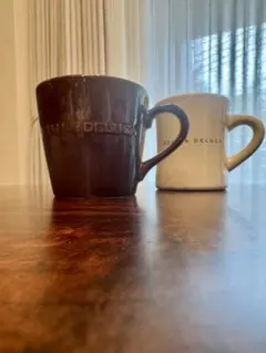 DEAN & DELUCA マグカップ 2個セット ホワイト ブラウン