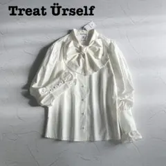 値下げ中✨新品✨トリートユアセルフ リボンタイブラウス バルーンスリーブ フリル