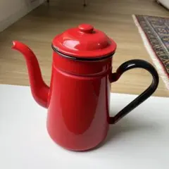 昭和レトロ 琺瑯ケトル やかん 1L ディスプレイ ガーデニング用のサムネイル